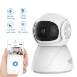 Camera supraveghere microfon bidirectional. alb Focus Q5 Wi-Fi cu Pan/Tilt 360 grade FHD IR10m detectarea miscarilor Night Vision