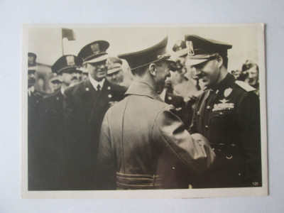 Raritate! Foto 148 x 105 mm cu Joseph Goebbels si Allesandro Pavolini,mai 1940 foto