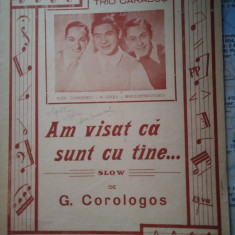 Partitură veche AM VISAT CĂ SUNT CU TINE - slow