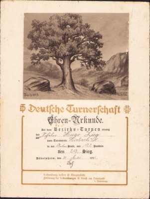 HST PM30 Diplomă 1931 Deutsche Turnerschaft foto