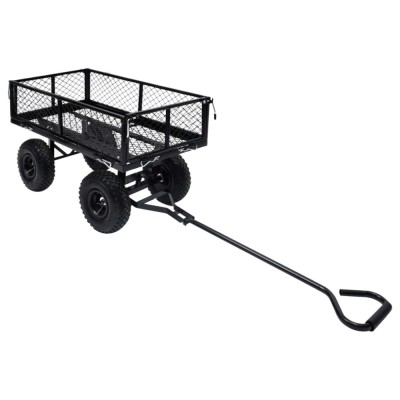 vidaXL Cărucior manual de grădină, negru, 250 kg foto