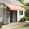 VidaXL P&acirc;nză de rezervă fald copertină, galben și portocaliu 3 m dungi