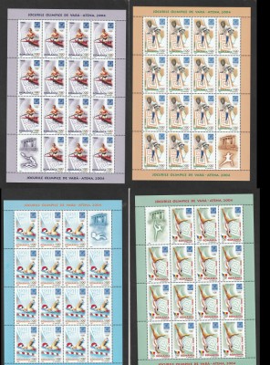 Romania 2004 - #1655B Jocurile Olimpice de Vara M/S 4v MNH foto