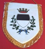 Fanion fotbal - CONSILIUL pentru SPORT al orasului FERRARA (Italia) - folie de protectie si dimensiuni mari 34x22 cm
