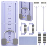 Placa multifunctionala fitness pliabila cu timer LCD si benzi elastice, mov