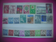 HOPCT LOT NR 605 BELGIA -24 TIMBRE VECHI-STAMPILAT