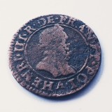 Franta Double Tournois 1585 Paris, Henric III, 2 Deniers - Moneda Veche