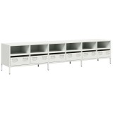 Cumpara ieftin Dulap TV, alb, 202x39x43,5 cm, otel laminat la rece