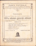 HST A507 Convocare 1931 Adunarea generală Banca Poporală Caransebeș