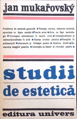 STUDII DE ESTETICA-JAN MUKAROVSKY-274563 foto