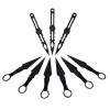 Set 9 cutite de aruncat , IdeallStore&reg; , otel inoxidabil , negru