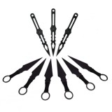 Cumpara ieftin Set 9 cutite de aruncat , IdeallStore&reg; , otel inoxidabil , negru