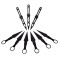 Set 9 cutite de aruncat , IdeallStore&reg; , otel inoxidabil , negru