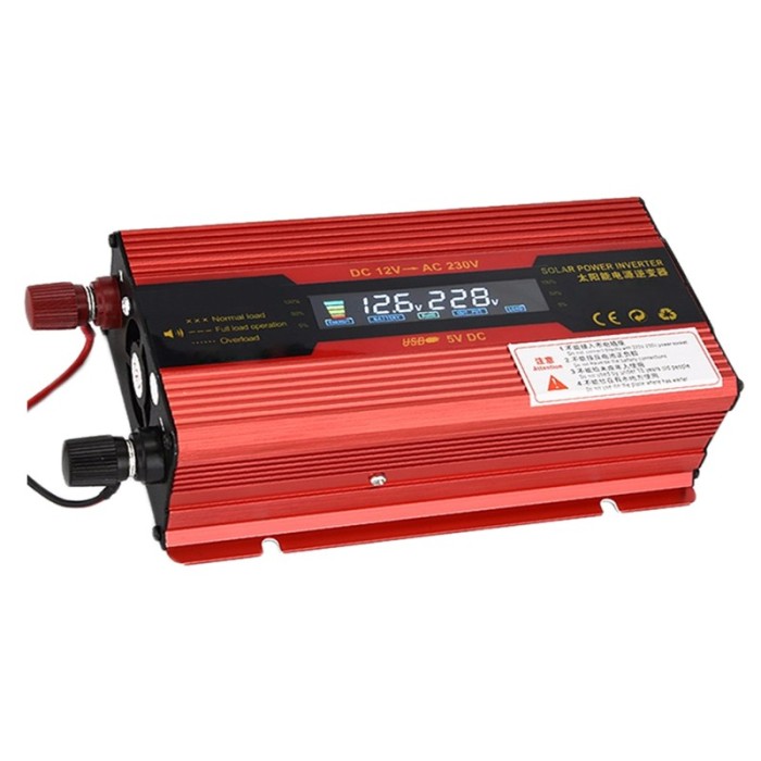 Invertor de tensiune Solar 12-230V, 1500 W, display digital Invertor de tensiune Solar 12-230V, 1500 W, display digital