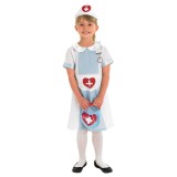 Cumpara ieftin Costum clasic asistenta medicala pentru fete 3-4 ani 104 cm, Oem