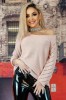 F682-5 Pulover cu decolteu in V si maneci lungi, XL