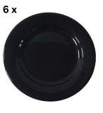 Set 6 farfurii desert, 19 cm, Negru Lucios
