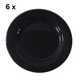 Set 6 farfurii desert, 19 cm, Negru Lucios