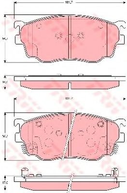 Set placute frana,frana disc MAZDA PREMACY (CP) (1999 - 2005) TRW GDB3253 foto