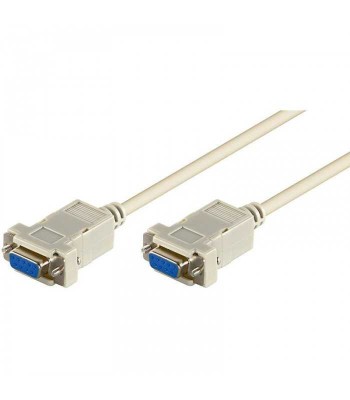 Cablu serial null modem 2m RS232 DB9 mama-mama Goobay foto