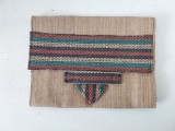 Poșetă tip plic din iută / fibre naturale (18 x 25 cm) - Stil Boho / Etnic