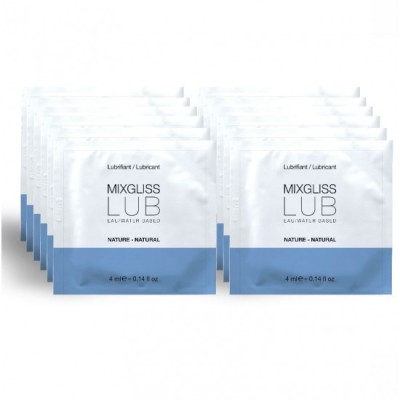 MIXGLISS - NATURAL WATER-BASED LUBRICANT 12 SINGLE DOSE 4 ML foto