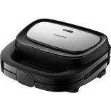 Sandwich-maker Philips HD2350/80 seria 5000, 750 W, Plite neaderente detasabile, Plitele de taiere si sigilare, 3 seturi de plite pentru panini, vafe