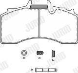 Set placute frana JURID 2922809560, frana disc
