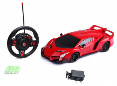 Masinuta cu telecomanda volan Lamborghini -Rosu 1:16 foto