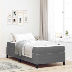 vidaXL Cadru de pat Gri deschis 90 x 200 cm Țesătură de catifea 3399100