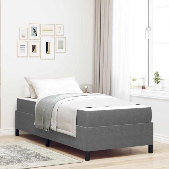 vidaXL Cadru de pat Gri deschis 90 x 200 cm Țesătură de catifea 3399100
