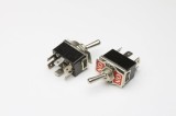 Comutator maneta 2x10A 250Vac ON-OFF-ON papuc 6.3mm