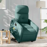 vidaXL Fotoliu electric masaj rabatabil / ridicare verde &icirc;nchis textil 3206828