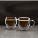 Ceasca din sticla transparenta - 80 ml, 2 buc. / pachet