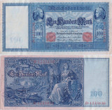 1909 (10 IX). 100 mark ( P-38) - Germania