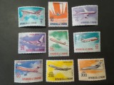 Seria Completă San Marino 1963 - Poșta Aeriană, Avioane cu Reacție, Boeing 707, Caravelle, Tupolev, 9v, Neștampilată -A333