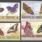 Union Island 1985 Butterflies, 4 pairs, imperf., MNH S.536