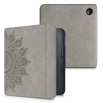 Husa pentru Kobo Libra 2, Piele ecologica, Gri, kwmobile, 56579.04 foto