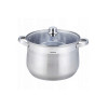 Oala din inox cu capac din sticla, 28cm, fund termic multistrat, 13l Klausberg