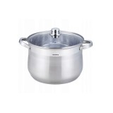 Oala din inox cu capac din sticla, 28cm,Fund termic multistrat, 13l Klausberg