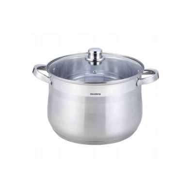 Oala din inox cu capac din sticla, 28cm, fund termic multistrat, 13l Klausberg foto