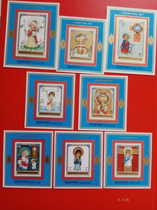 MANAMA, CHRISTMAS - 8 COLIȚE MNH