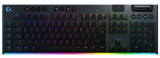 Tastatura mecanica gaming Logitech G915, Ultraslim, Lightspeed Wireless, Lightsync RGB, Switch Tactil (Negru)