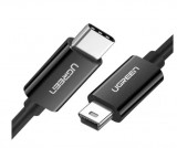 Cablu de date UGREEN USB-C la Mini USB, 1m, Negru