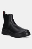 HUGO ghete chelsea de piele Urian culoarea negru, 50543764