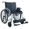 Fotoliu Rulant Pliabil 225kg, 60cm, Otel, Frane, Scaun Rotile Persoane Supraponderale, Cadru Otel, Cotiere Rabatabile