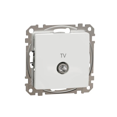 Priza TV trecere 7 dB Schneider Sedna alb SDD111474 foto