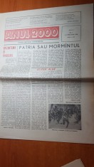 ziarul &quot;anul 2000&quot; 15 februarie 1990-anul 1,nr.1 - prima aparitie a ziarului