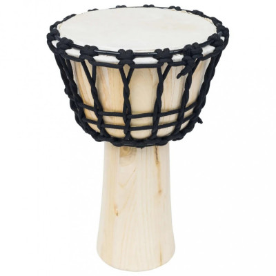 Tobă Djembe Cu Reglare Cu Sfoară 25 cm Piele De Capră 70062 foto