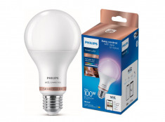 Bec LED RGB inteligent Philips Smart A67, Wi-Fi, Bluetooth, E27, 13W (100W), 1521 lm - RESIGILAT foto